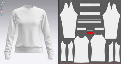 Women's Raglan Sweatshirt 3d Model Marvelous Designer-Clo3d-fbx-obj-Zprj