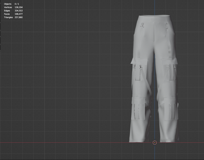 Women's Cargo Pant 3d Model Marvelous Designer-Clo3d-fbx-obj-Zprj