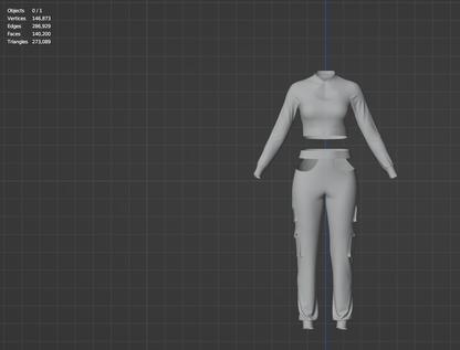 Women's Streetwear Outfit 3d Model Marvelous Designer-Clo3d-fbx-obj-Zprj