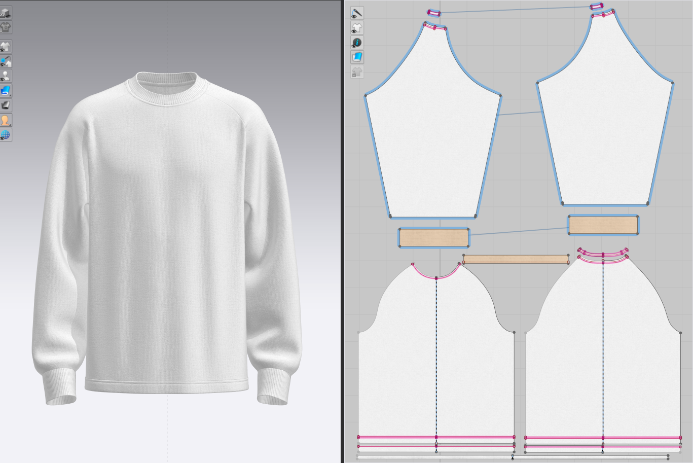 Men's Oversized Raglan Full Sleeve T-shirt 3d Model Marvelous Designer-Clo3d-fbx-obj-Zprj