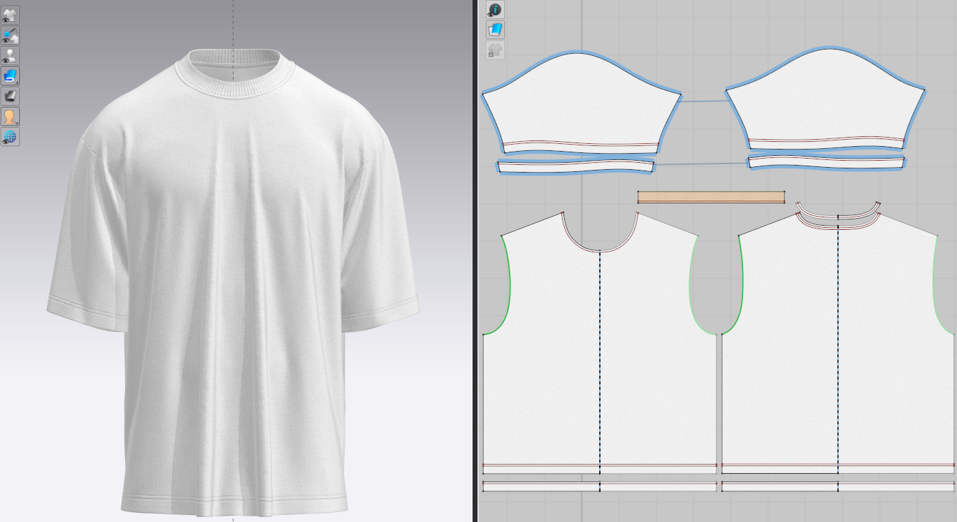 Men's Oversized T-shirt 3d Model Marvelous Designer-Clo3d-fbx-obj-Zprj