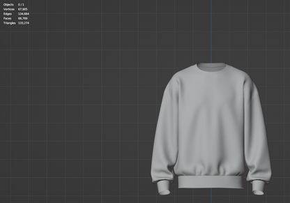 Men's Oversize Sweatshirt 3d Model Marvelous Designer-Clo3d-fbx-obj-Zprj