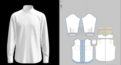 Men's Loose Fit Full Slv Shirt 3d Model Marvelous Designer-Clo3d-fbx-obj-Zprj