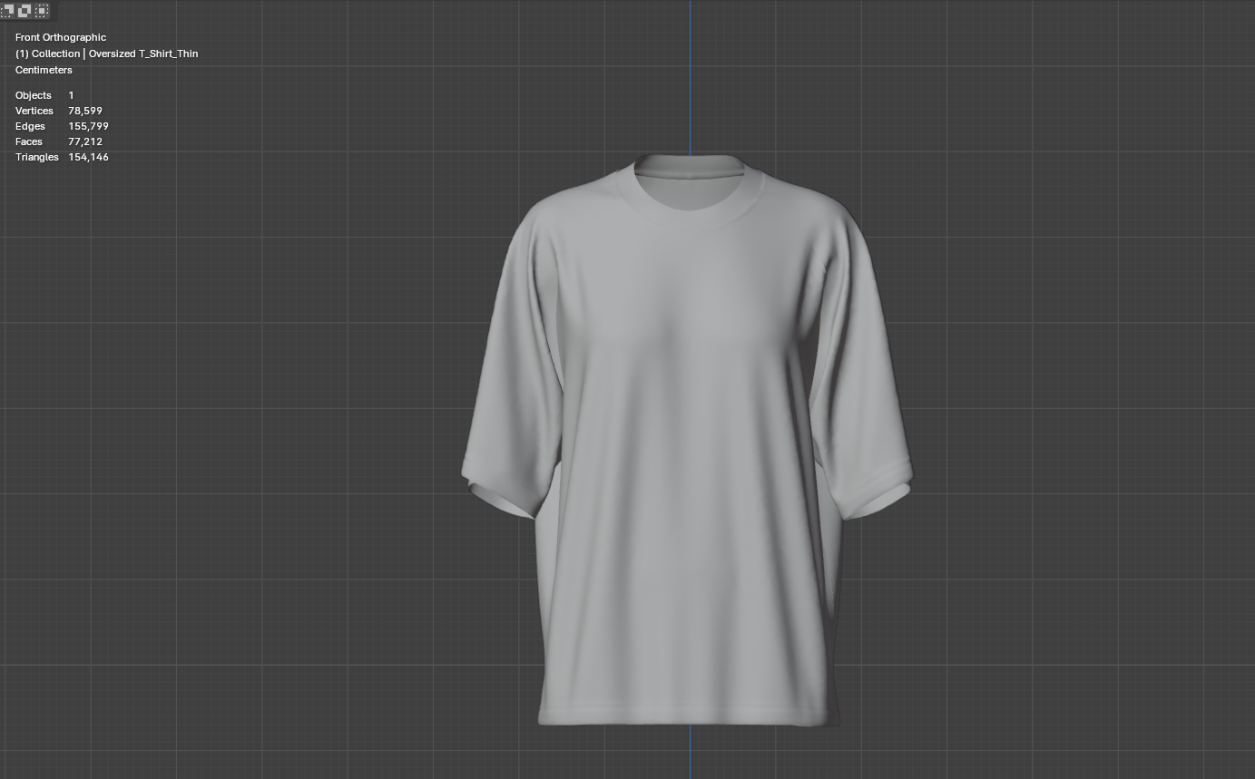 Women's Oversized T-Shirt 3d Model Marvelous Designer-Clo3d-fbx-obj-Zprj