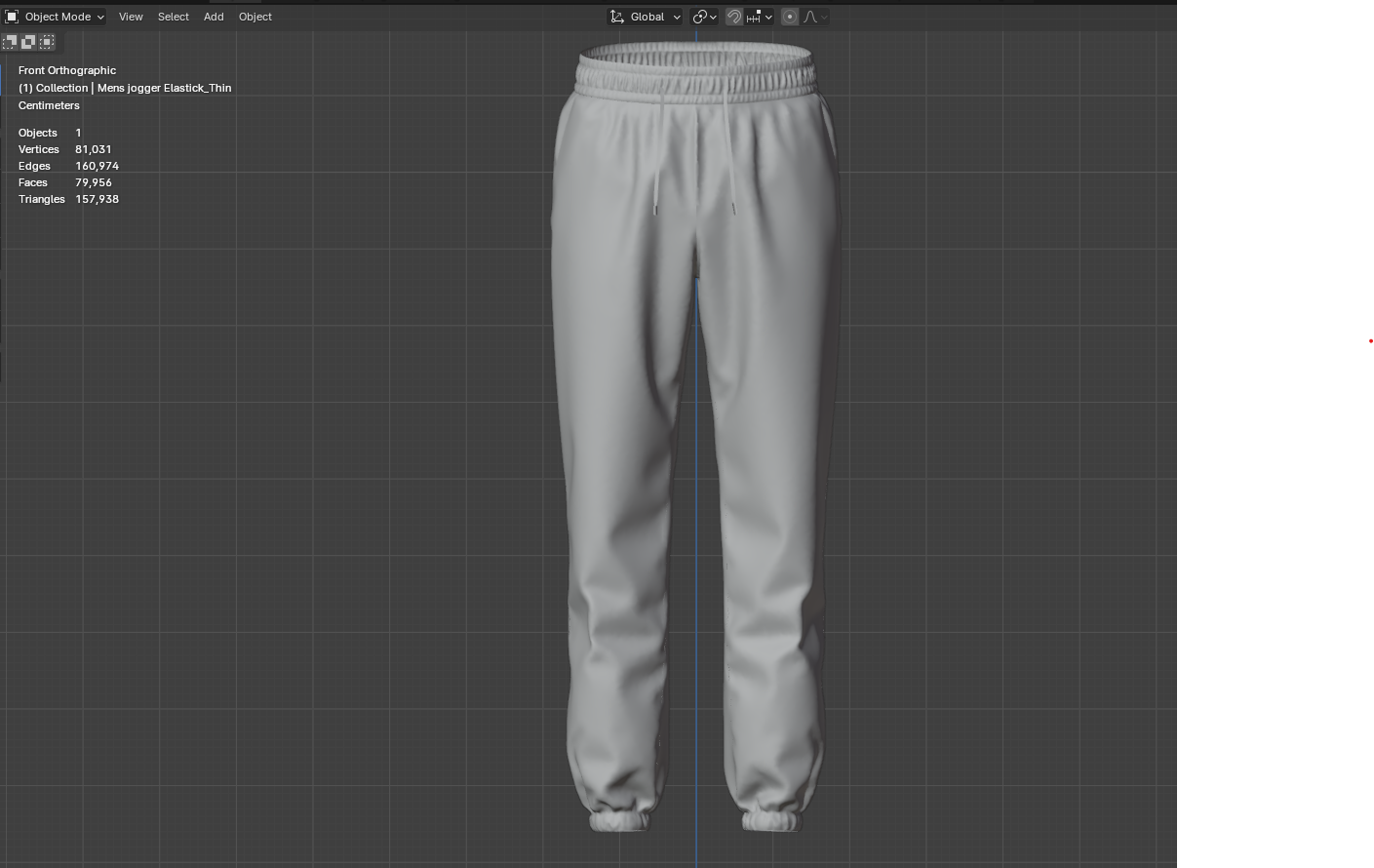 Men's Jogger Elastic 3d Model Marvelous Designer-Clo3d-fbx-obj-Zprj