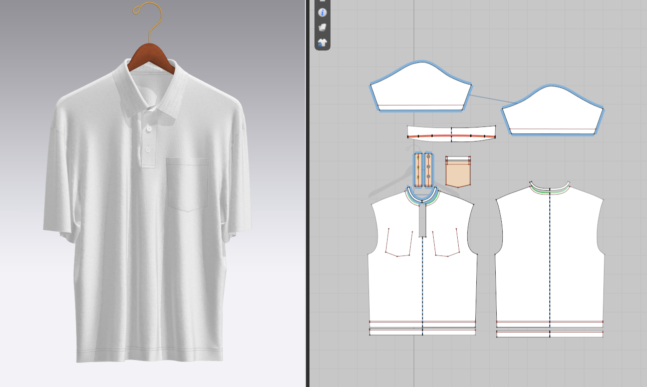 Polo on Hanger 3d Model Marvelous Designer-Clo3d-fbx-obj-Zprj