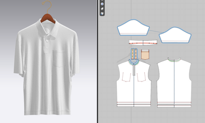 Polo on Hanger 3d Model Marvelous Designer-Clo3d-fbx-obj-Zprj