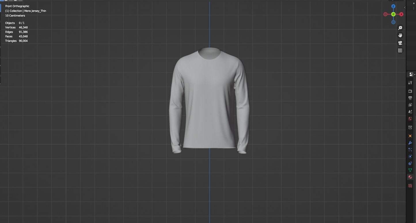 Men's Jersey 3d Model Marvelous Designer-Clo3d-fbx-obj-Zprj