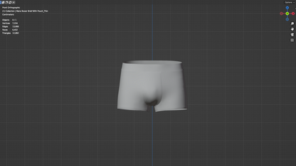 Men's Boxer Brief With Pouch 3d Model Marvelous Designer-Clo3d-fbx-obj-Zprj