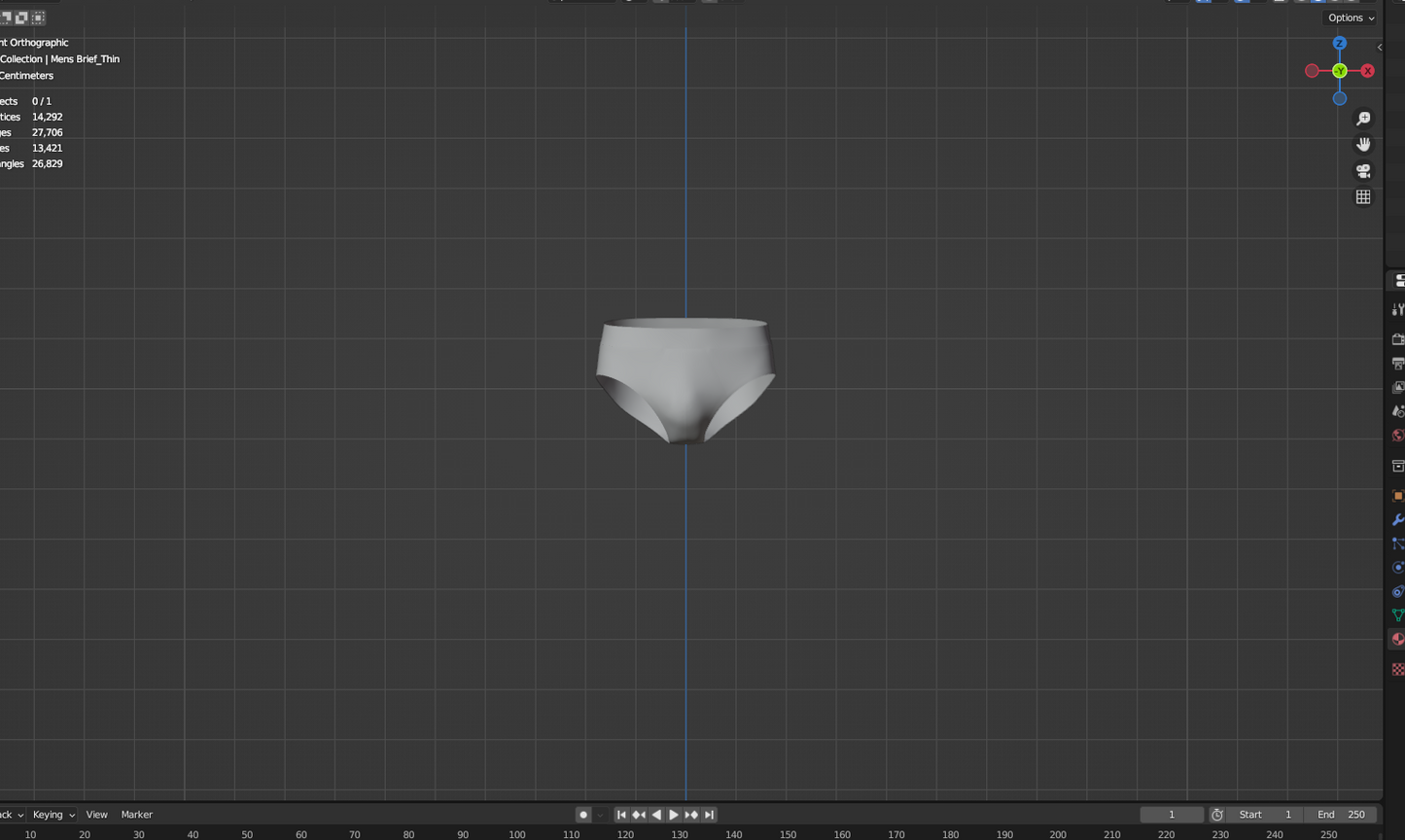 Men's Brief 3d Model Marvelous Designer-Clo3d-fbx-obj-Zprj