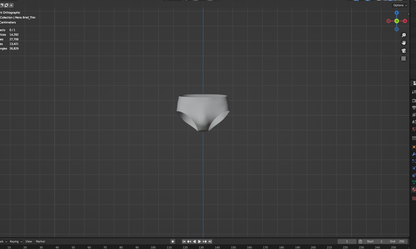 Men's Brief 3d Model Marvelous Designer-Clo3d-fbx-obj-Zprj