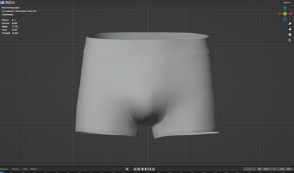 Men's Boxer Brief 3d Model Marvelous Designer-Clo3d-fbx-obj-Zprj