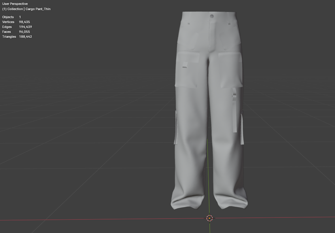 Male Cargo Track Pant 3d Model Marvelous Designer-Clo3d-fbx-obj-Zprj