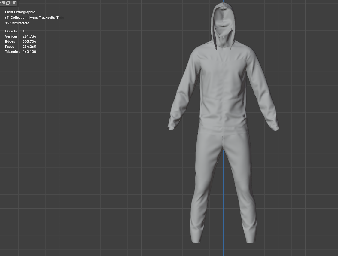 Men's Tracksuit 3d Model Marvelous Designer-Clo3d-fbx-obj-Zprj