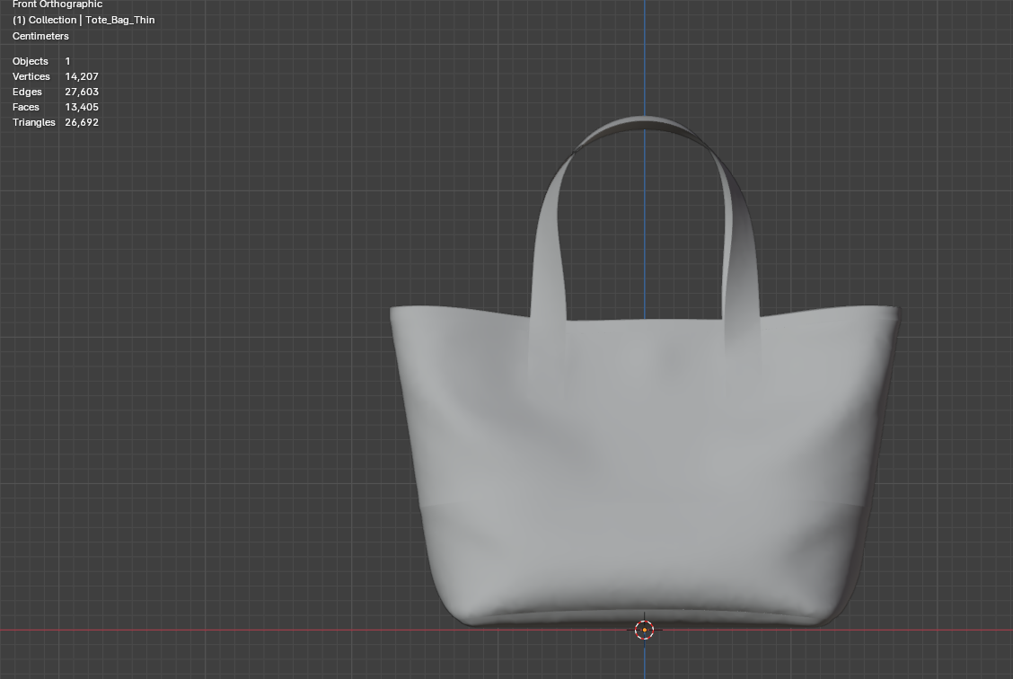 Tote Bag 3d Model Marvelous Designer-Clo3d-fbx-obj-Zprj
