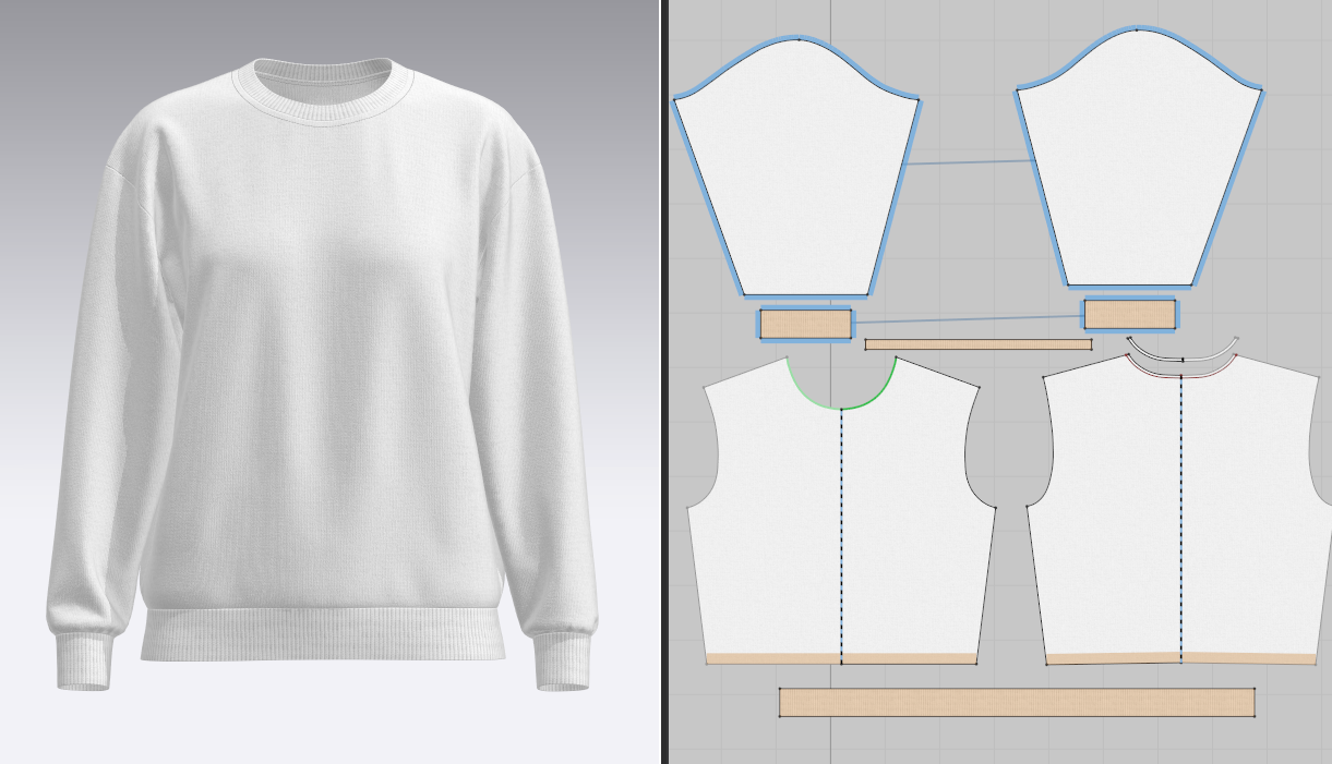 Women's Loose fit Sweatshirt 3d Model Marvelous Designer-Clo3d-fbx-obj-Zprj