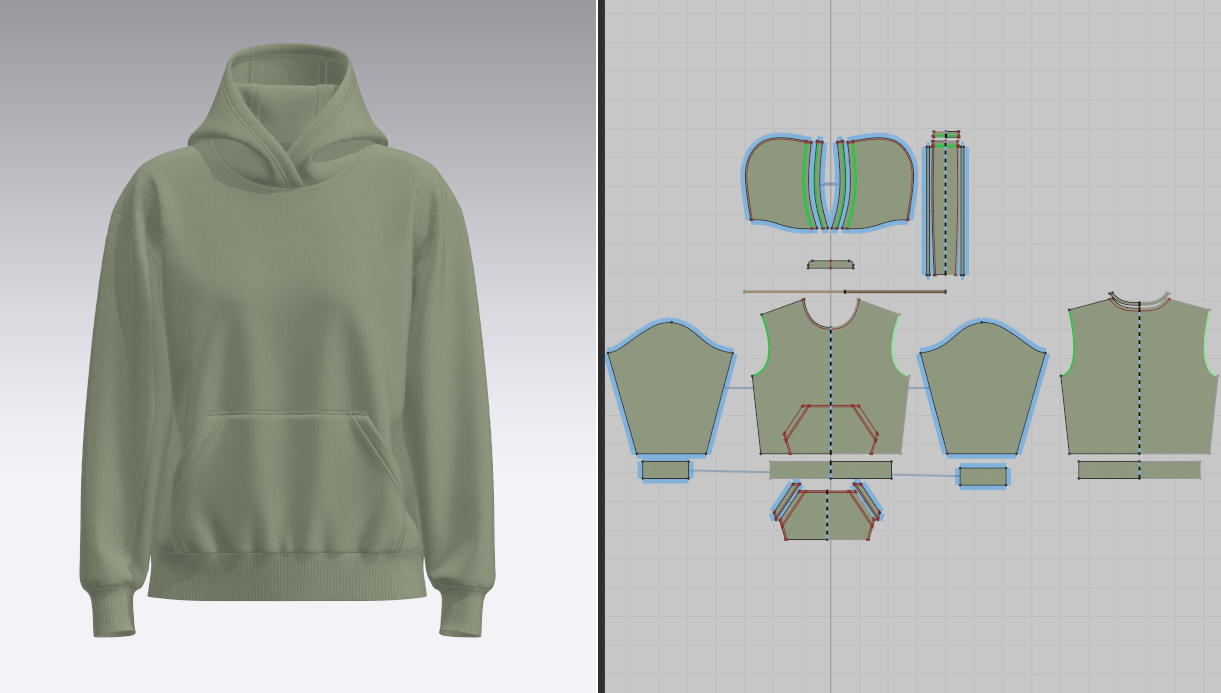 Women's Loose Fit Set-In Sleeve Hoodie 3d Model Marvelous Designer-Clo3d-fbx-obj-Zprj
