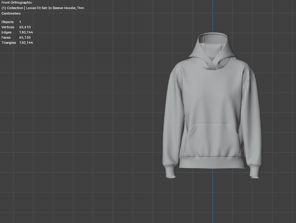 Women's Loose Fit Set-In Sleeve Hoodie 3d Model Marvelous Designer-Clo3d-fbx-obj-Zprj