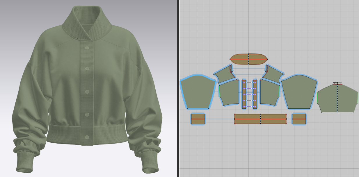 Women's Bomber Jacket 3d Model Marvelous Designer-Clo3d-fbx-obj-Zprj