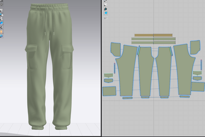 Male Cargo Pant 3d Model Marvelous Designer-Clo3d-fbx-obj-Zprj