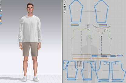 Men's Jersey and Shorts Outfit 3d Model Marvelous Designer-Clo3d-fbx-obj-Zprj