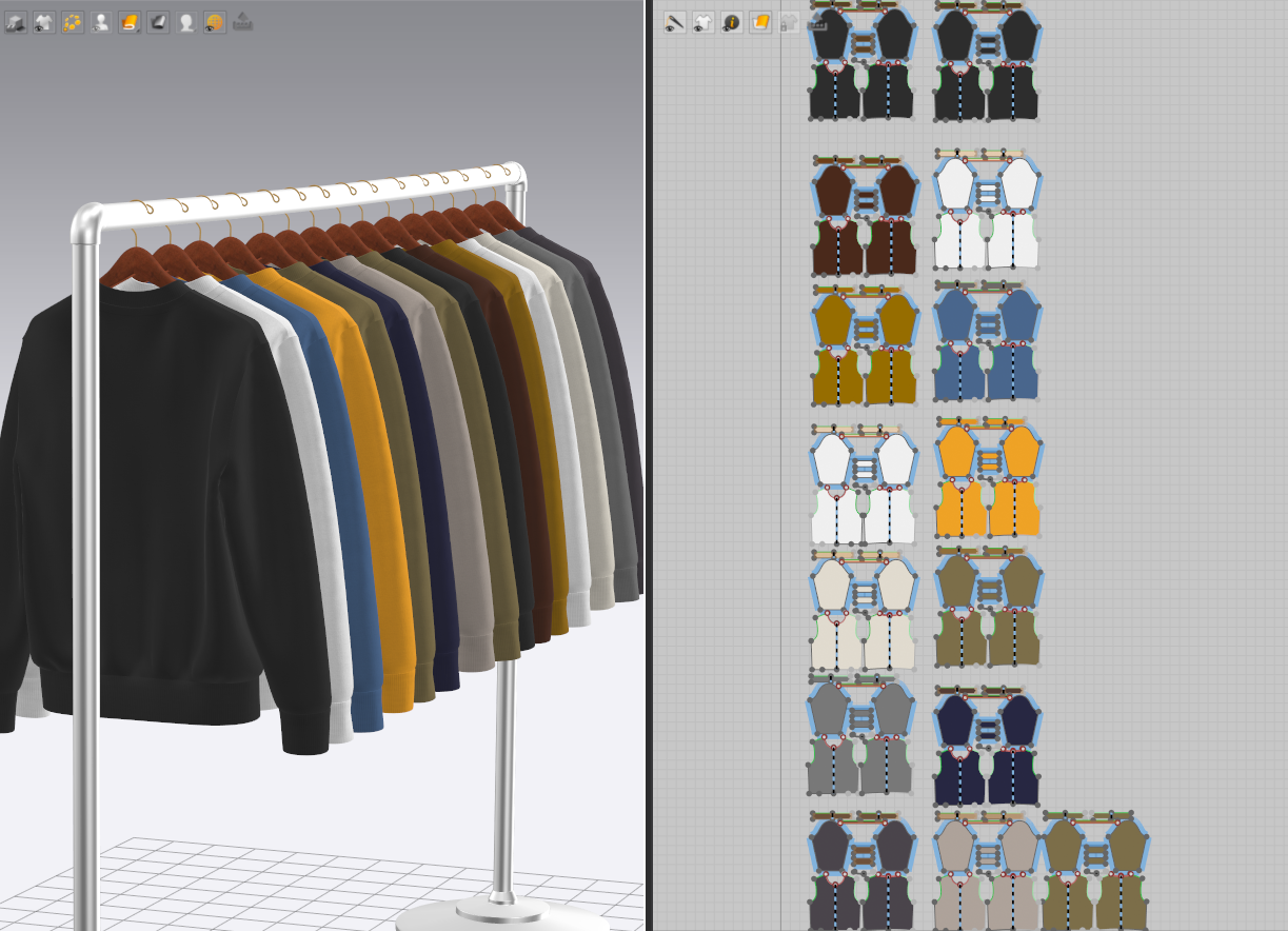 Sweatshirt On Steel Rack 3d Model Marvelous Designer-Clo3d-fbx-obj-Zprj