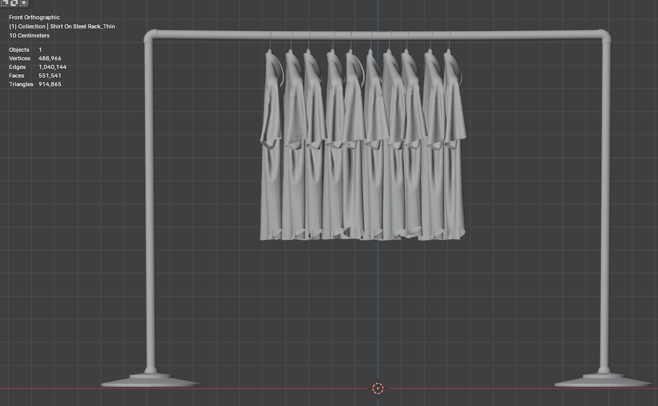 Shirt On Steel Hanger 3d Model Marvelous Designer-Clo3d-fbx-obj-Zprj