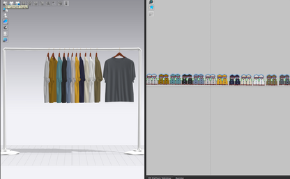 T-Shirt On Steel Hanger 3d Model Marvelous Designer-Clo3d-fbx-obj-Zprj