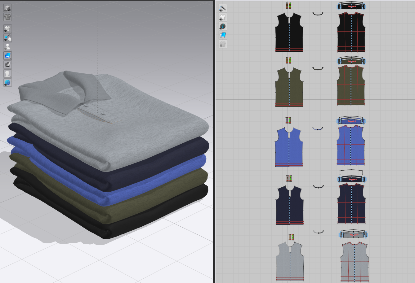 Polos Folded 3d Model Marvelous Designer-Clo3d-fbx-obj-Zprj