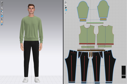 Male Sweatshirt and Pant Outfit 3d Model Marvelous Designer-Clo3d-fbx-obj-Zprj