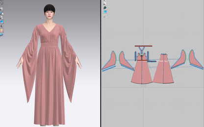 Elf Dress 2 3d Model Marvelous Designer-Clo3d-fbx-obj-Zprj