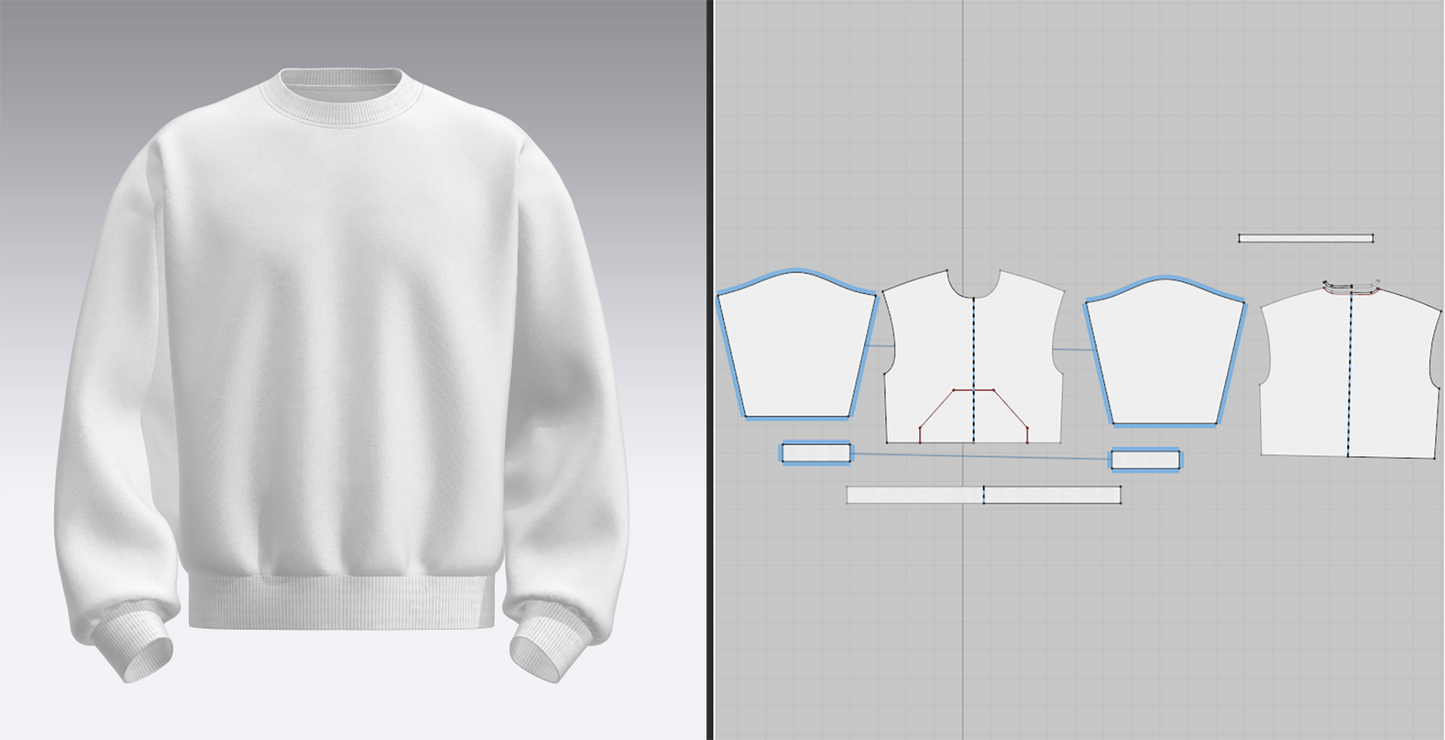 Male Oversized Sweatshirt 3d Model Marvelous Designer-Clo3d-fbx-obj-Zprj