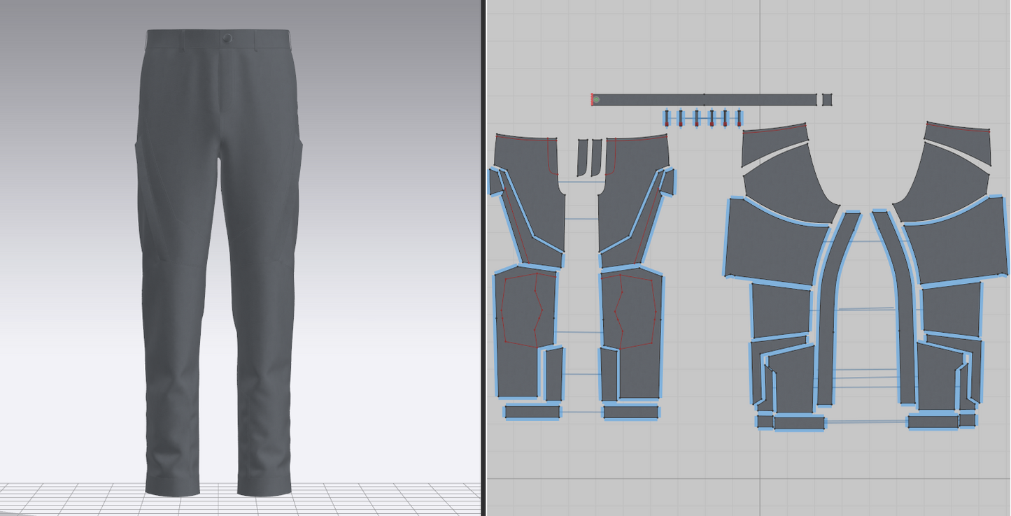 Male Motorcycle Pant 3d Model Marvelous Designer-Clo3d-fbx-obj-Zprj