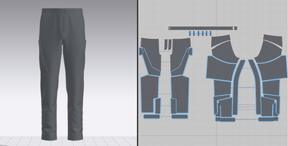 Male Motorcycle Pant 3d Model Marvelous Designer-Clo3d-fbx-obj-Zprj