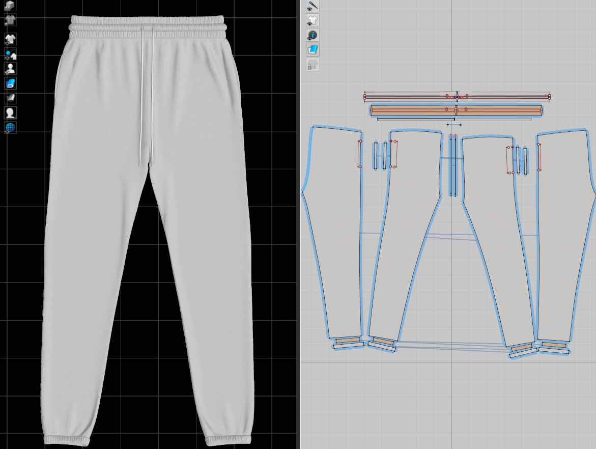 Fleece Sweatpant 3d Model Marvelous Designer-Clo3d-fbx-obj-Zprj