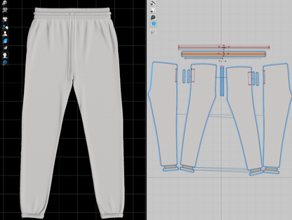 Fleece Sweatpant 3d Model Marvelous Designer-Clo3d-fbx-obj-Zprj