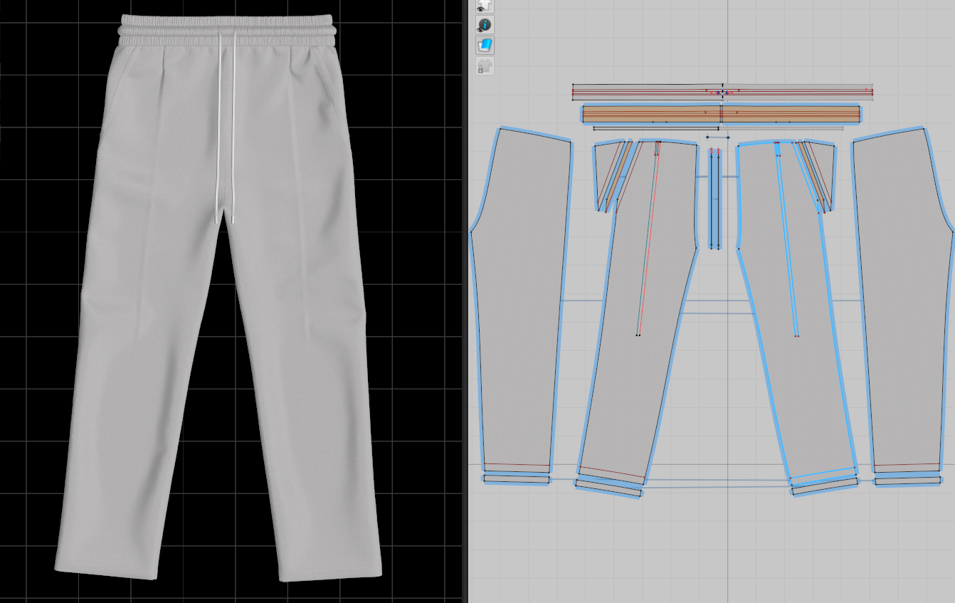 Military Wool Wide Leg Pant 3d Model Marvelous Designer-Clo3d-fbx-obj-Zprj