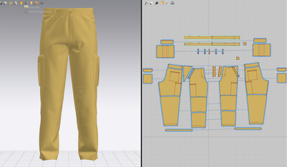 Male Cargo Trouser 3d Model Marvelous Designer-Clo3d-fbx-obj-Zprj