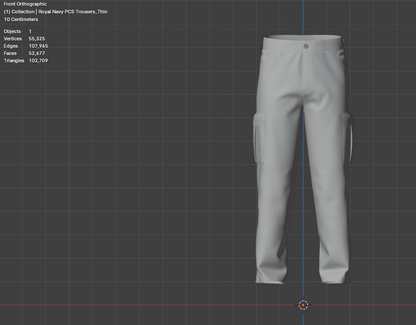 Male Cargo Trouser 3d Model Marvelous Designer-Clo3d-fbx-obj-Zprj