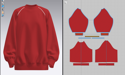 Women Oversized Sweatshirt 3d Model Marvelous Designer-Clo3d-fbx-obj-Zprj