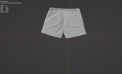 Heavy Fleece Soccer Short 3d Model Marvelous Designer-Clo3d-fbx-obj-Zprj