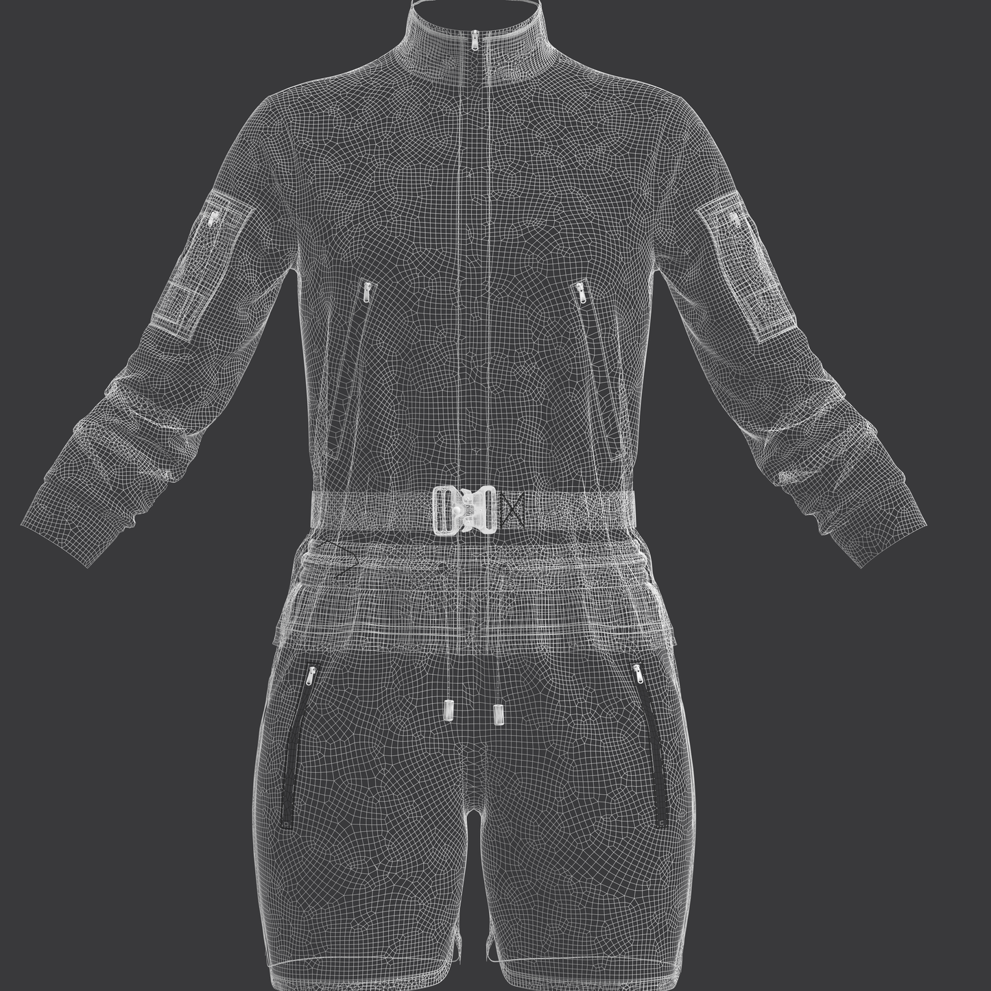 Womens Jacket And Shorts Outfit 3d Model Marvelous Designer-Clo3d-fbx-obj-Zprj