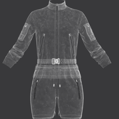 Womens Jacket And Shorts Outfit 3d Model Marvelous Designer-Clo3d-fbx-obj-Zprj