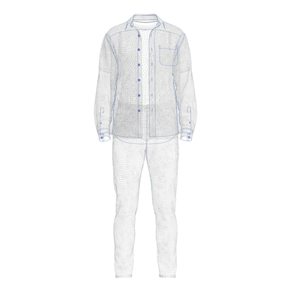 Male Shirt and Jeans Outfit 3d Model Marvelous Designer-Clo3d-fbx-obj-Zprj