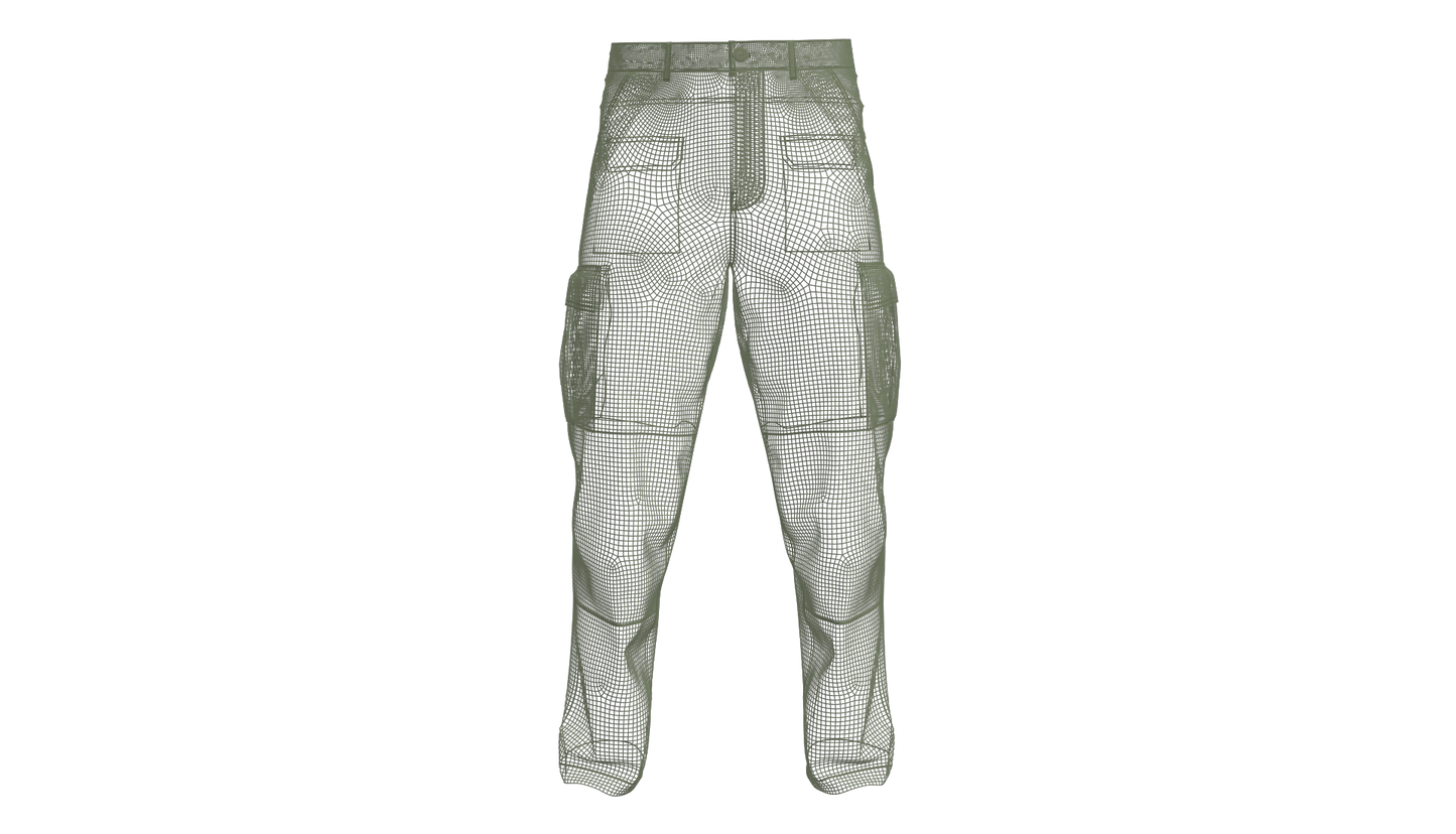 Male Cargo Pant 3d Model Marvelous Designer-Clo3d-fbx-obj-Zprj
