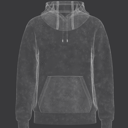 Male's Hoodie 3d Model Marvelous Designer-Clo3d-fbx-obj-Zprj