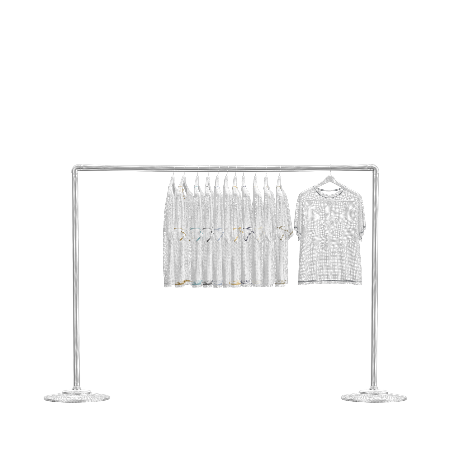 T-Shirt On Steel Hanger 3d Model Marvelous Designer-Clo3d-fbx-obj-Zprj