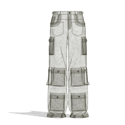 Women's Cargo Pant 3d Model Marvelous Designer-Clo3d-fbx-obj-Zprj