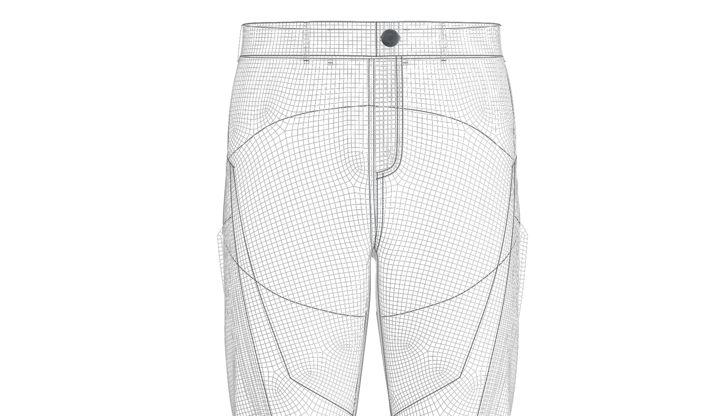 Male Motorcycle Pant 3d Model Marvelous Designer-Clo3d-fbx-obj-Zprj