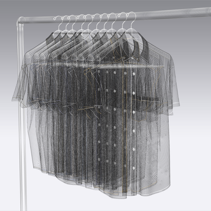 Shirt On Steel Hanger 3d Model Marvelous Designer-Clo3d-fbx-obj-Zprj